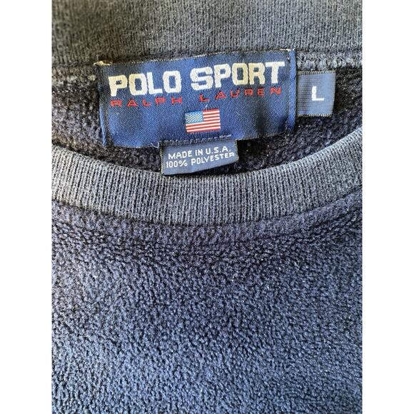 Vintage Polo Sport Ralph Lauren Mens Large Y2K Sweater Athletic Fleece Pullover - Picture 4 of 9